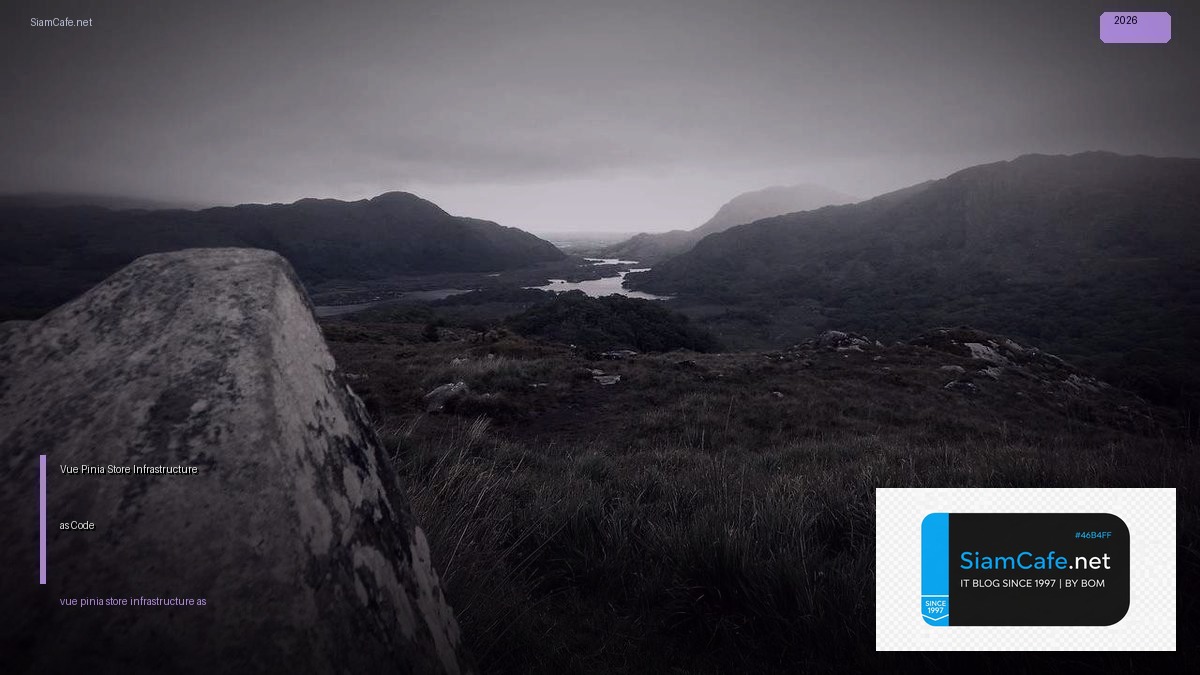 Vue Pinia Store Infrastructure as Code — คู่มือฉบับสมบูรณ์ 2026 | SiamCafe Blog