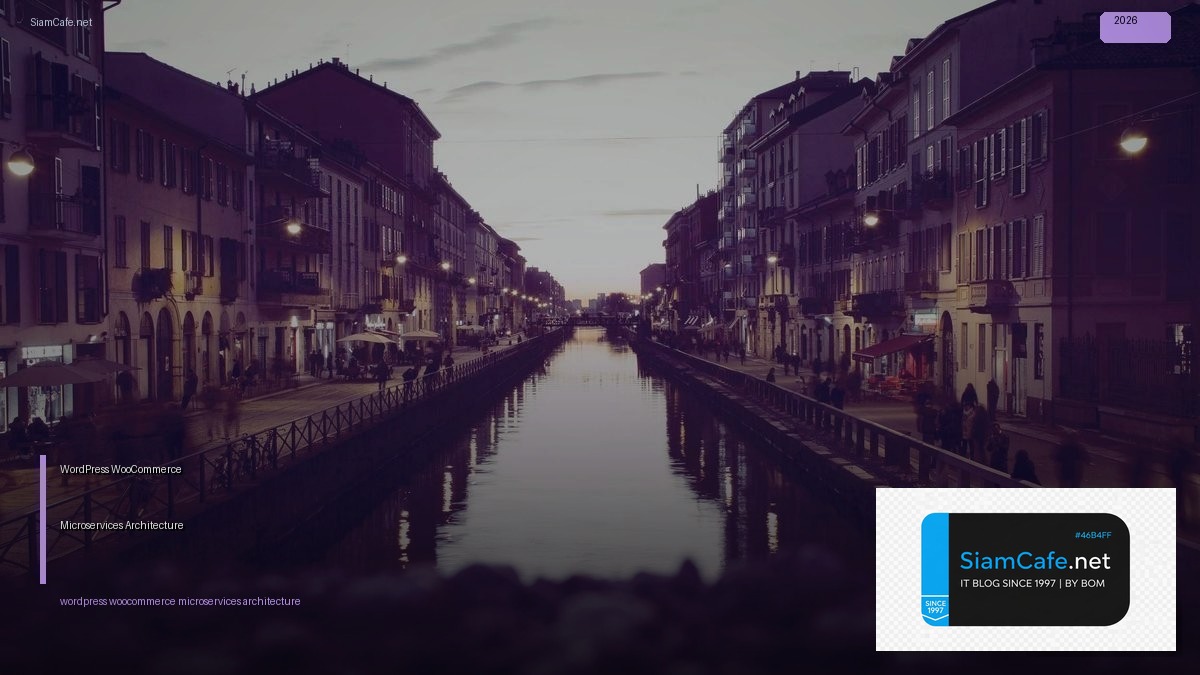 WordPress WooCommerce Microservices Architecture — คู่มือฉบับสมบูรณ์ 2026 | SiamCafe Blog