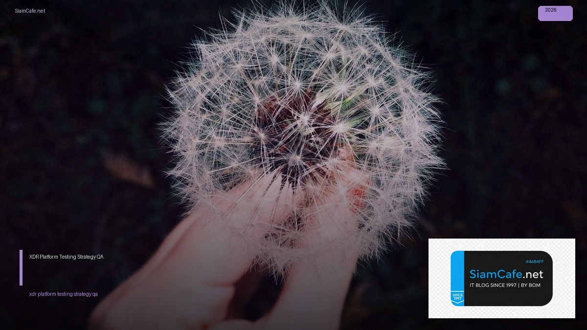 XDR Platform Testing Strategy QA — คู่มือฉบับสมบูรณ์ 2026 | SiamCafe Blog
